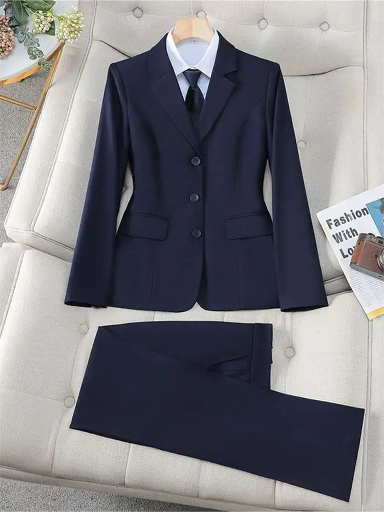전문 면접용 여성용 쓰리버튼 정장 클린핏 스타일 숏 길이 긴팔 워크웨어 코트