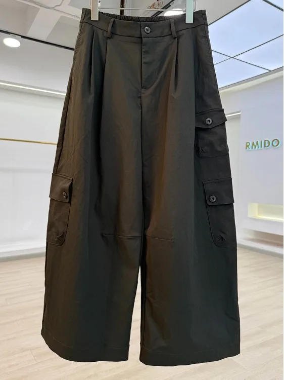 Korean Style Casual Workwear Pants Women's Loose Fit Lazy Large Size Wide Leg Straight Tube Long Trousers Autumn Fashion