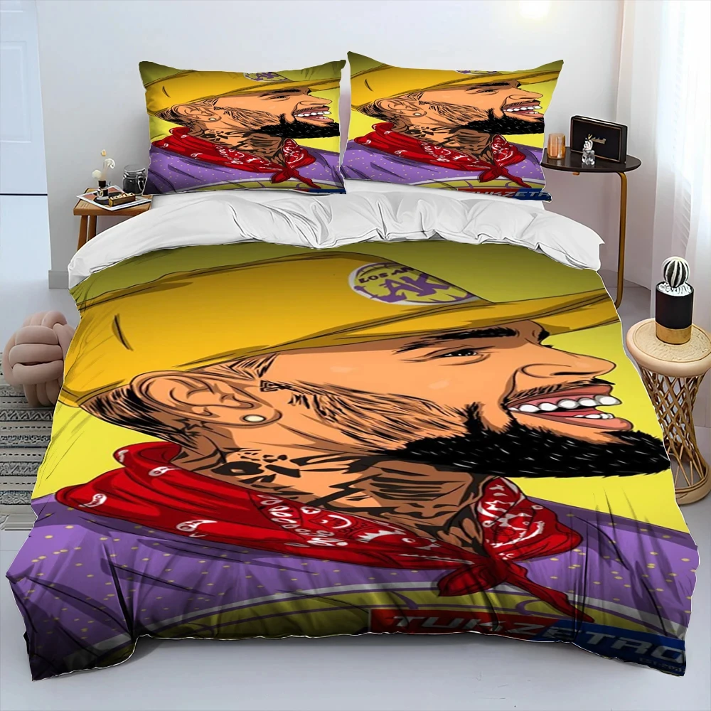 Imagem -05 - Hip Hop Art Rapper Bedding Conjunto para Meninos Capa de Edredão Cama Colcha Fronha Consolador Rei Queen Size Legend Star Adulto