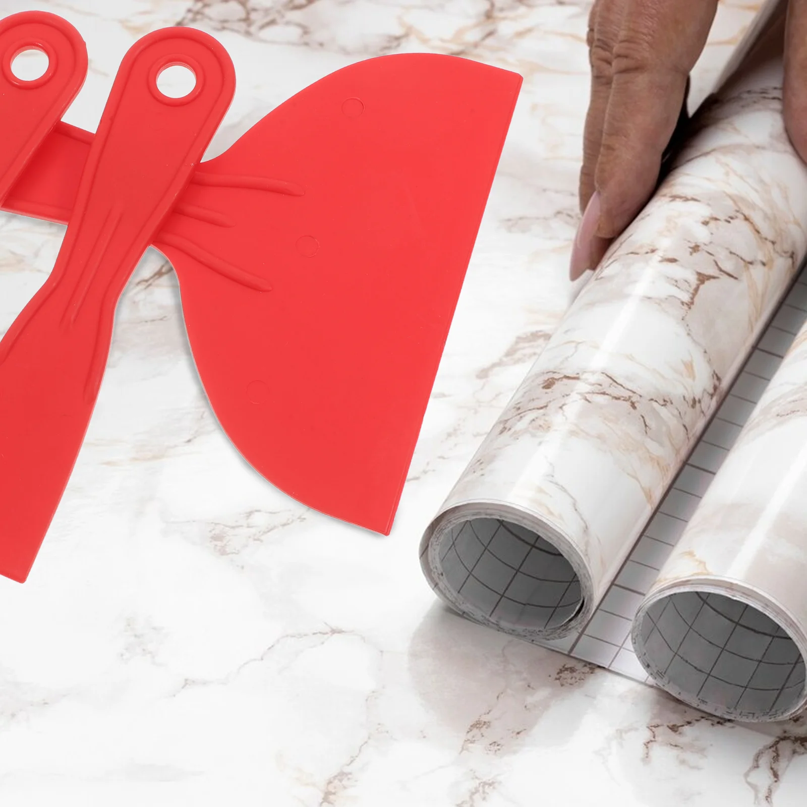 

3 Pcs Putty Knife Set Plastic Smoother Spackle Tools Scraper Plaster Pvc Paint Wall Polished Scrapers Flexible Filling Dry Wall