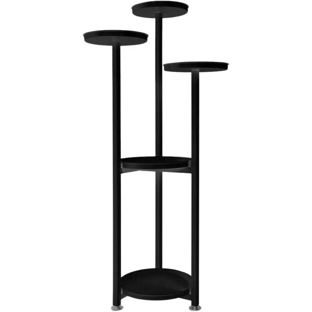 

5-Tier Metal Plant Stand with Lower Rack Holder - Tall Antique Shelves for Indoor Outdoor Garden Decor