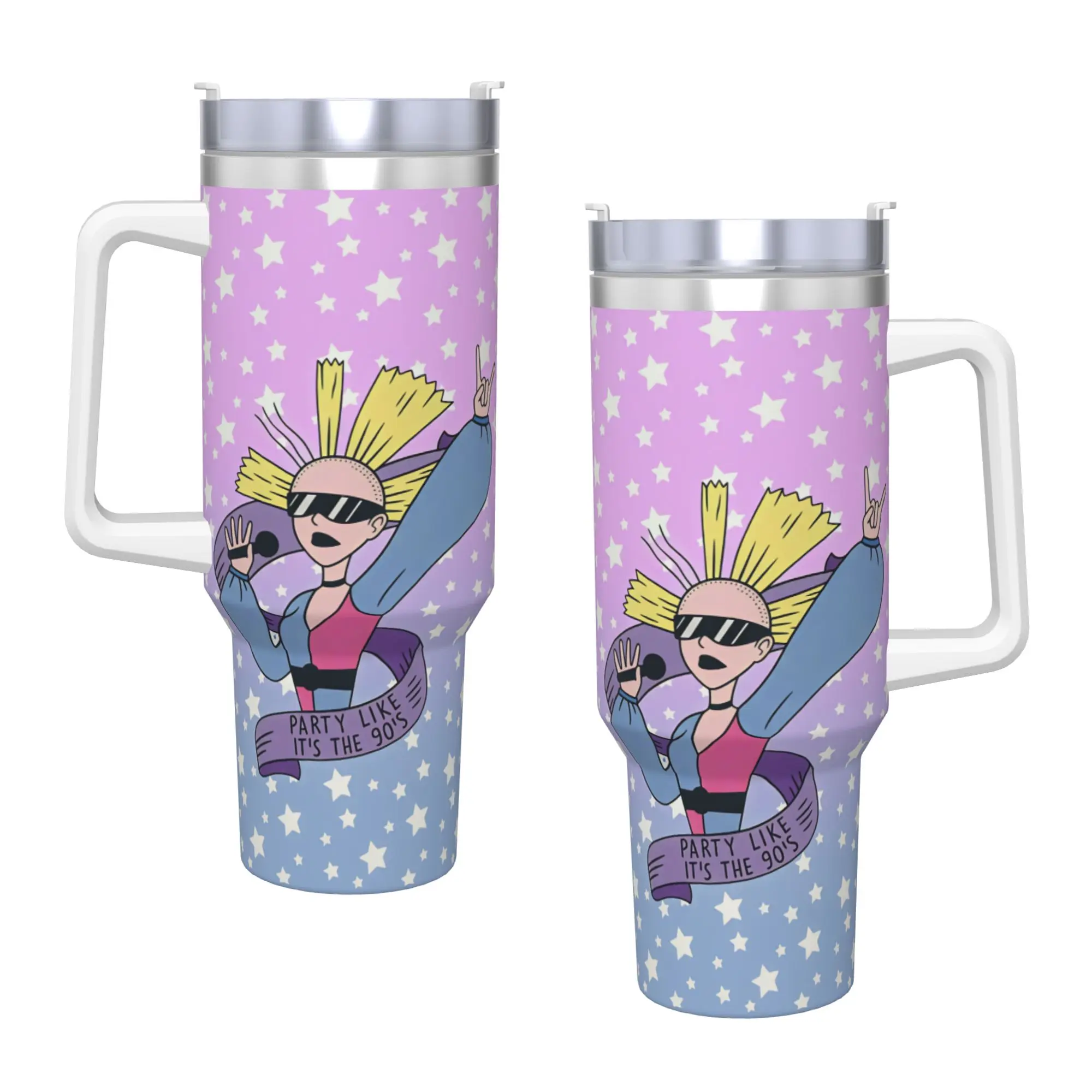 Rugrat Character Tumbler  Hot Drinks Water Bottle Leakproof Stainless Steel Thermal Mug Custom Travel Car Mugs