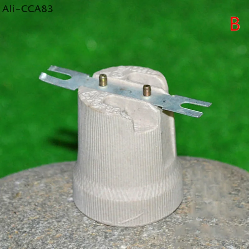 

(YY)1Pc 2025 New E27 Ceramic Light Bulb Screw Base High Temperature Resist Socket Light Bulb Holder Adapter Lamp Holder Convert