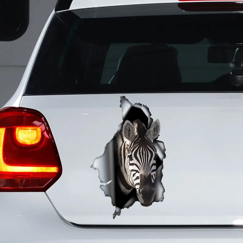 Zebra car decal , Zebra magnet, Zebra sticker