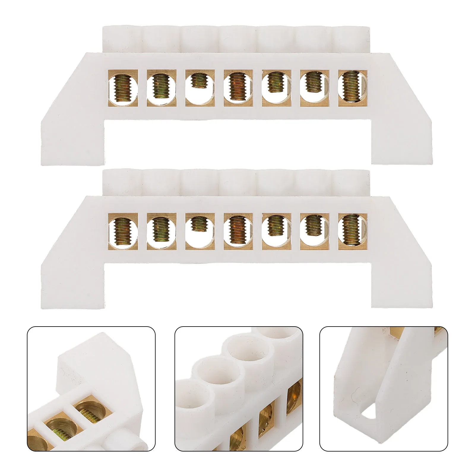 

8pcs Copper Terminal Position Brass Bus Bar For Car Boat Marine High Conductivity Grounding Screw Terminal Electrical