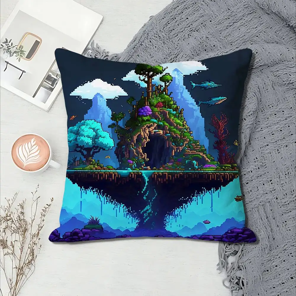 Game T-Terrarias Pillow Cases for Bedroom Living Room Sofa Home Decor Polyester Cushion Cover with Zipper