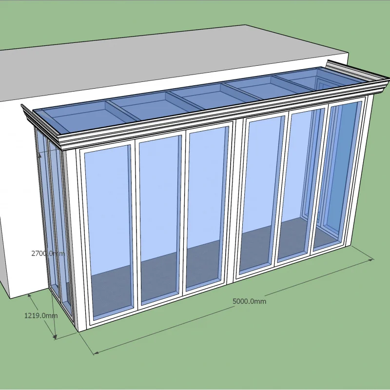 custom.Prefab Four Season Aluminum Glass House Room Garden