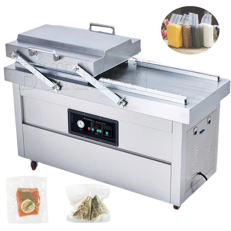 

Lndustrial Double Flat Chamber Vacuum Packaging Machine Food Vacuum Packing Maker 110V 220V