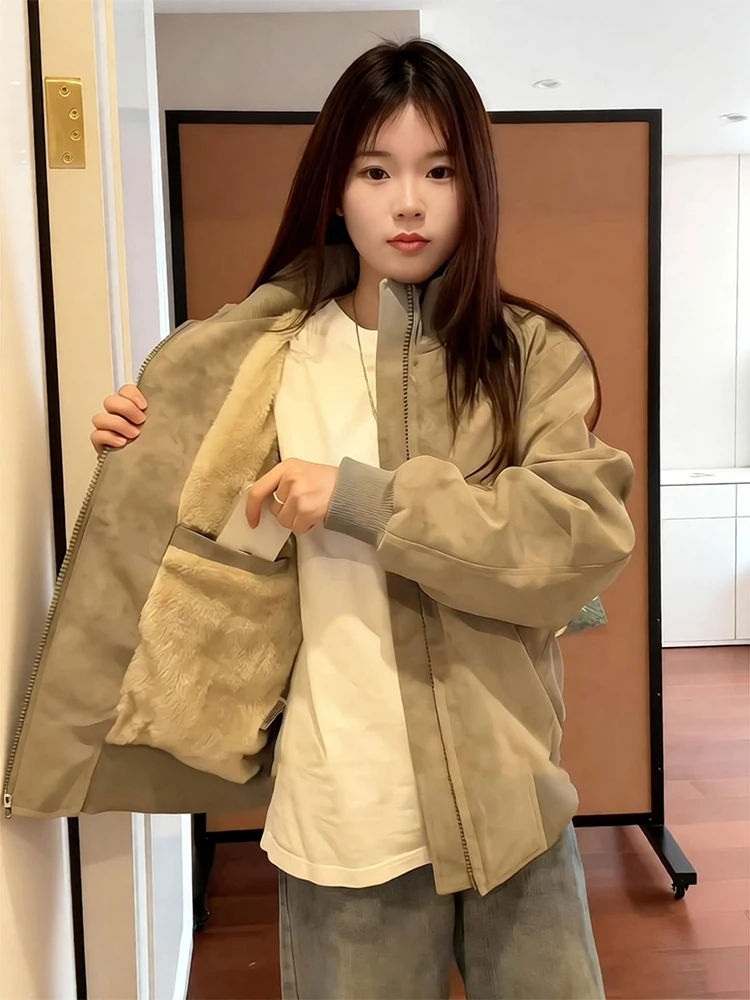 

Мужское пальто Cleanfit American Sle Fce с воротником-стойкой, зимнее теплое пальто, молодежное модное повседневное пальто из северо-восточного хлопка