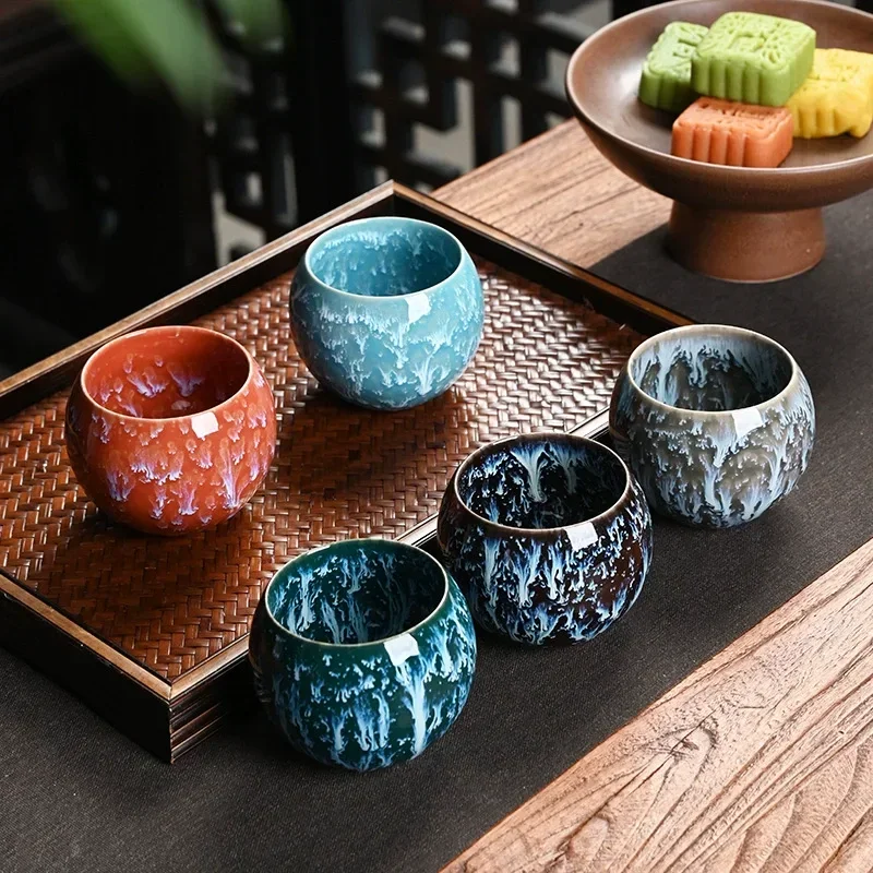 Beautiful Unusual China Goods Tea Accessories Teedose Ceramic Cup Set Teeware Teware For 5 People For Tea Samovar Ceremony Gifts