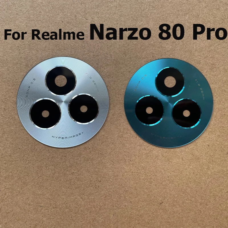 

Объектив задней камеры для Realme Narzo 80 Pro, стеклянный объектив задней камеры с клеевой наклейкой, запасные части