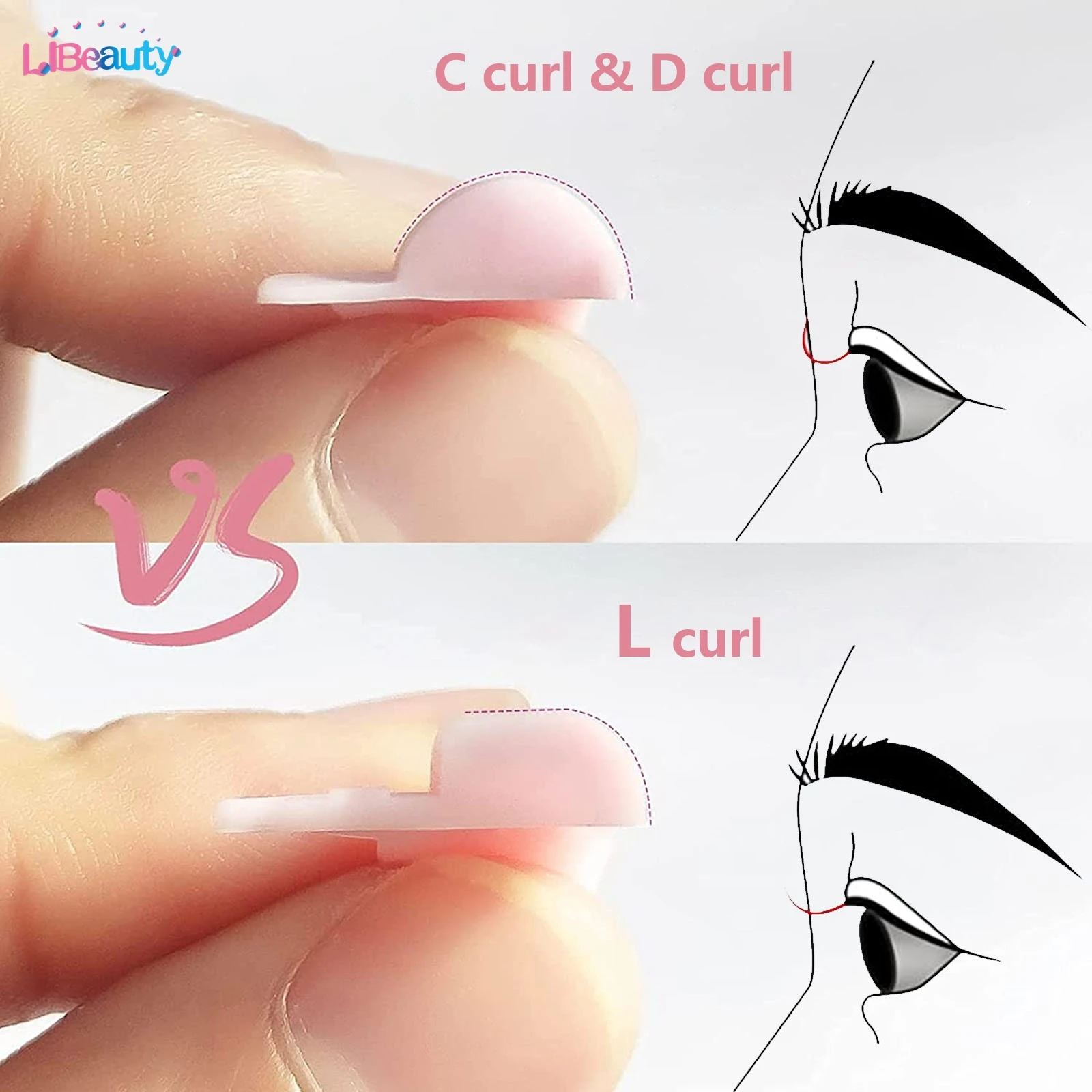 Libeauty 5 คู่ Eyelash Curler Lash lift Shields Eyelash Lift Perm Pads Lash Lift Pads Eye Curler เครื่องมือแต่งหน้าและอุปกรณ์เสริม