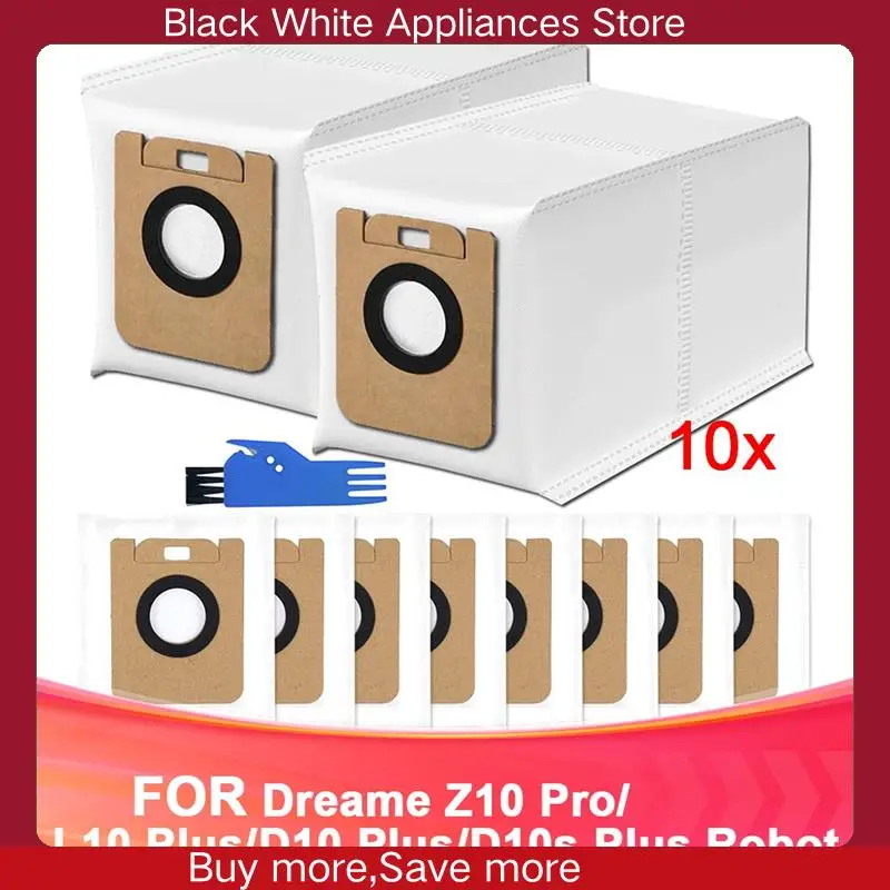 

Vacuum Cleaner Dust Bags Accessories For Dreame Z10 Pro/L10 Plus/D10 Plus/D10s Plus Robot Vacuum Cleaner-CLIM
