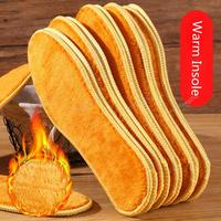 Warm Insole for Shoes Winter Plush Thicken Snow Boots Shoe Sole Thermal Insert Sports Running Insoles Men Woman Heating Pads