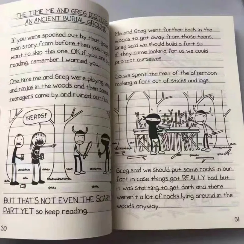 Imagem -06 - English Diary of a Wimpy Kids Comic Novel Storage Book Childrens Reading Literature Gift Random Livros Diferentes