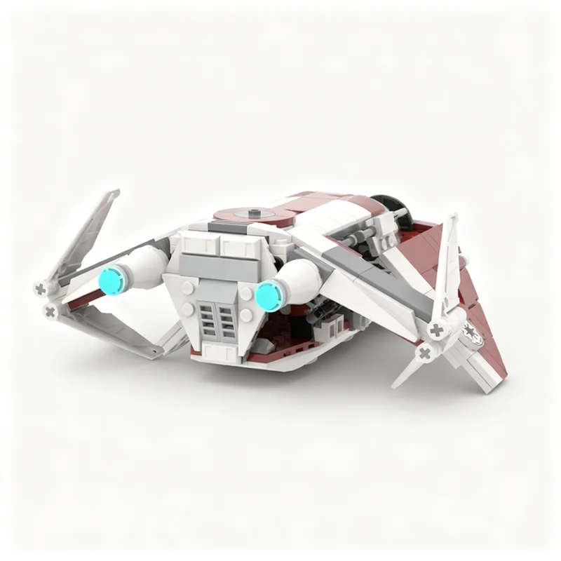 410pcs MOC SW Republic Low Altitude Support Gunship Modification Star Battle Model Building Blocks Christmas Gifts Toy Creative