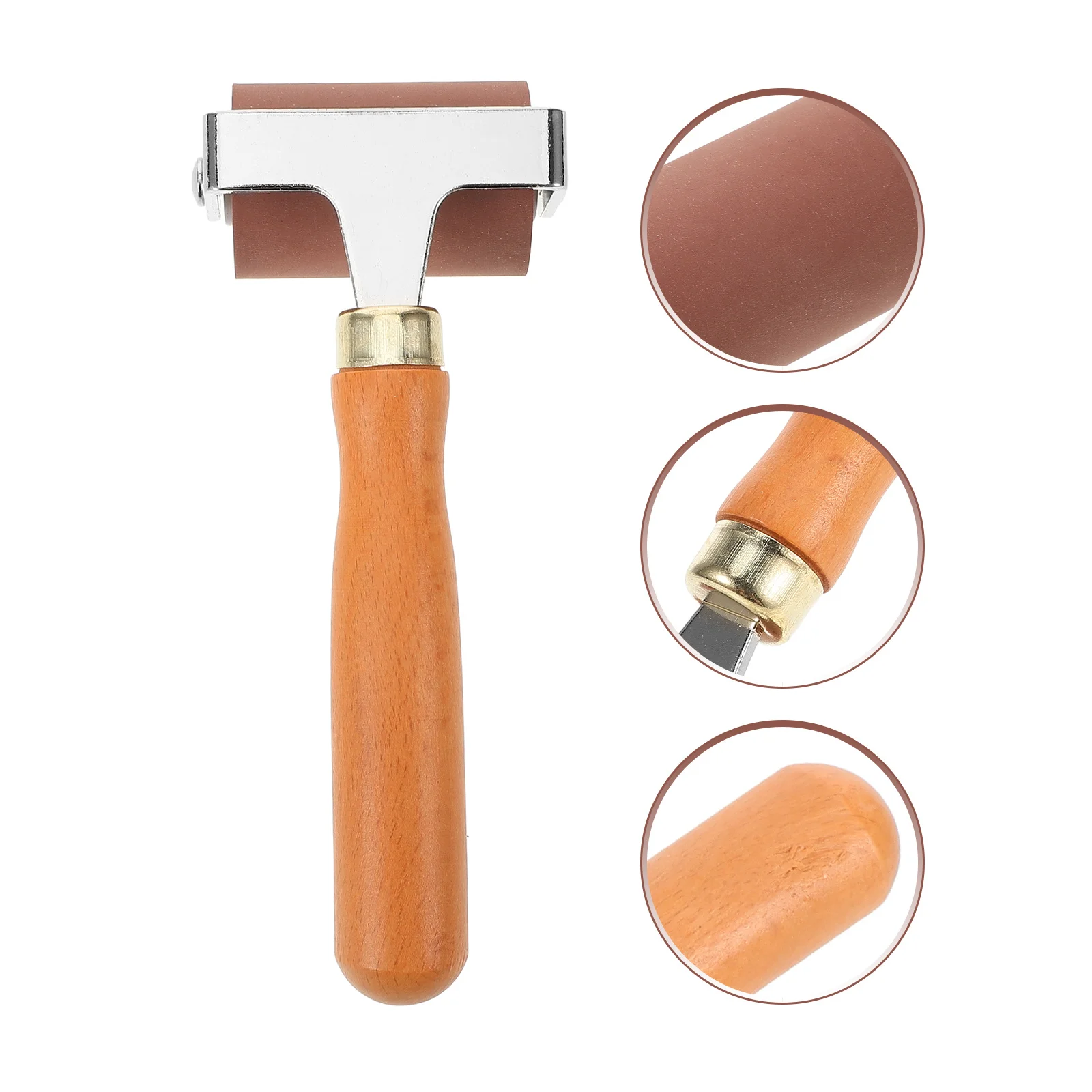 أسطوانة مطاطية من الفولاذ المقاوم للصدأ مقاس 6 بوصات لطلاء الطباعة أداة توزيع الحبر اليدوية #3