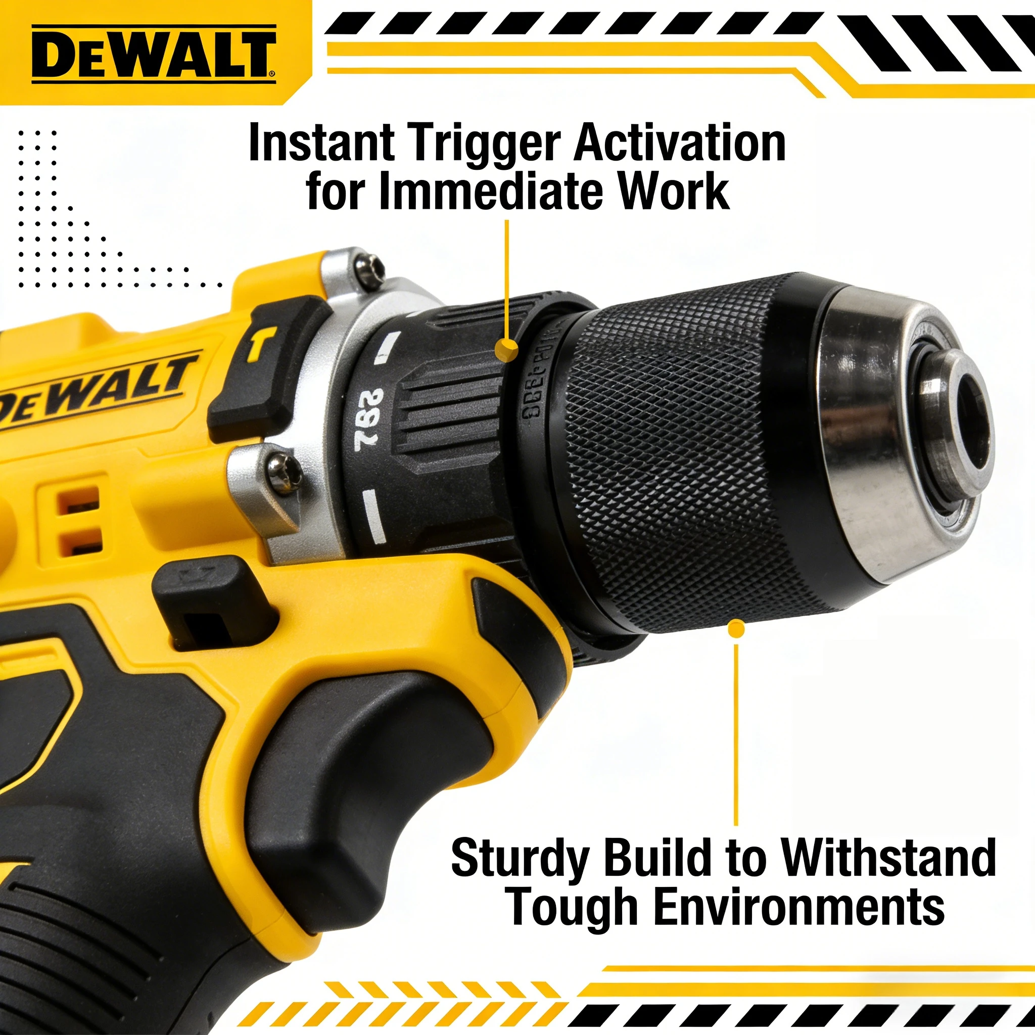 

Аккумуляторная дрель-шуруповерт DEWALT DCD805 20V бесщеточная | Компактная дрель | БЕЗ батареи | Для дерева, металла и пластика