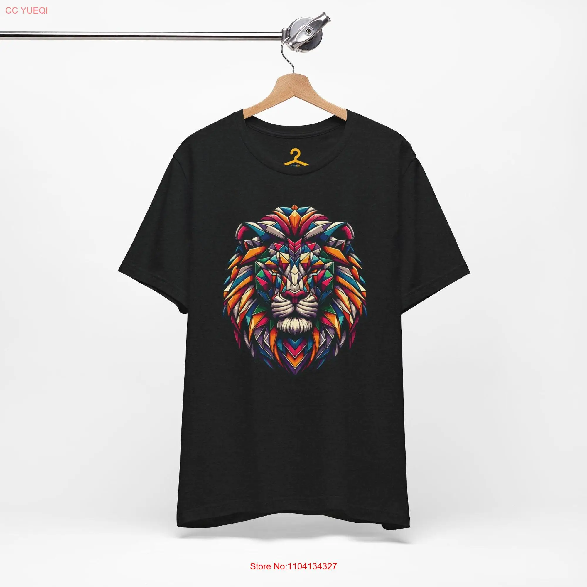 Abstract prism lion t shirt vibrant unisex tee artistic jungle king top perfect gift for him her bold wildlife fashion