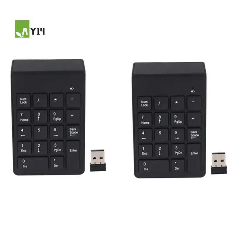 AY14-18 клавиш Беспроводная USB-клавиатура с цифровым приемником 2,4G Mini USB для ноутбука, настольного ПК, ноутбука