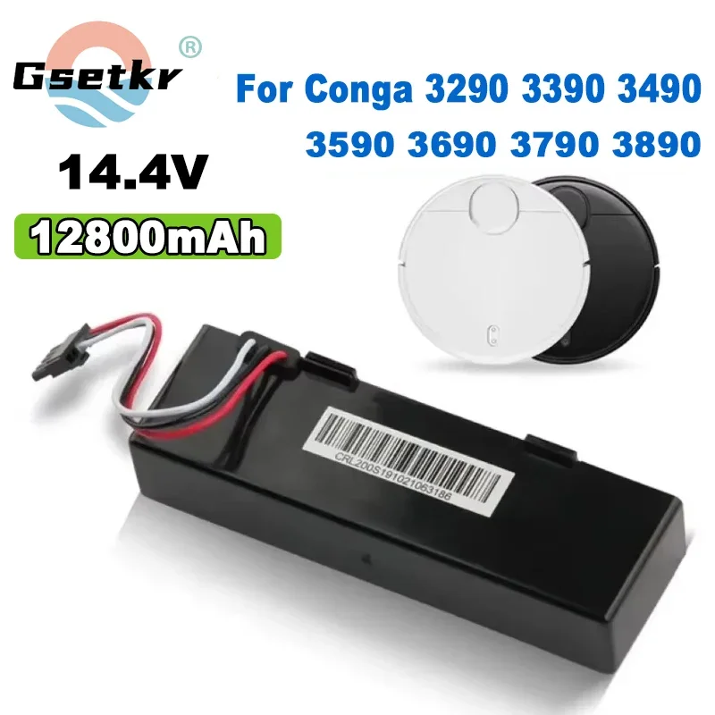 14.8V Original Rechargeable battery 12800mah  For Conga 3290 3390 3490 3590 3690 3790 3890 Sweeping Mopping Robot Vacuum Cleaner