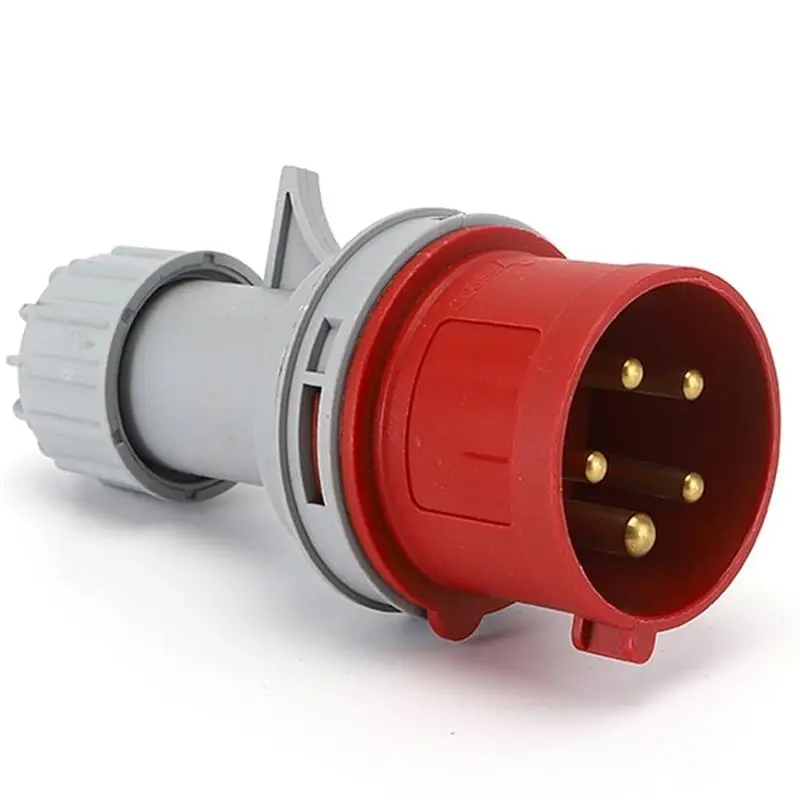 AS63-Wall Mount Socket Industrial Plug And Socket Waterproof Connector 5PIN 32A EU Plug Electrical Connection