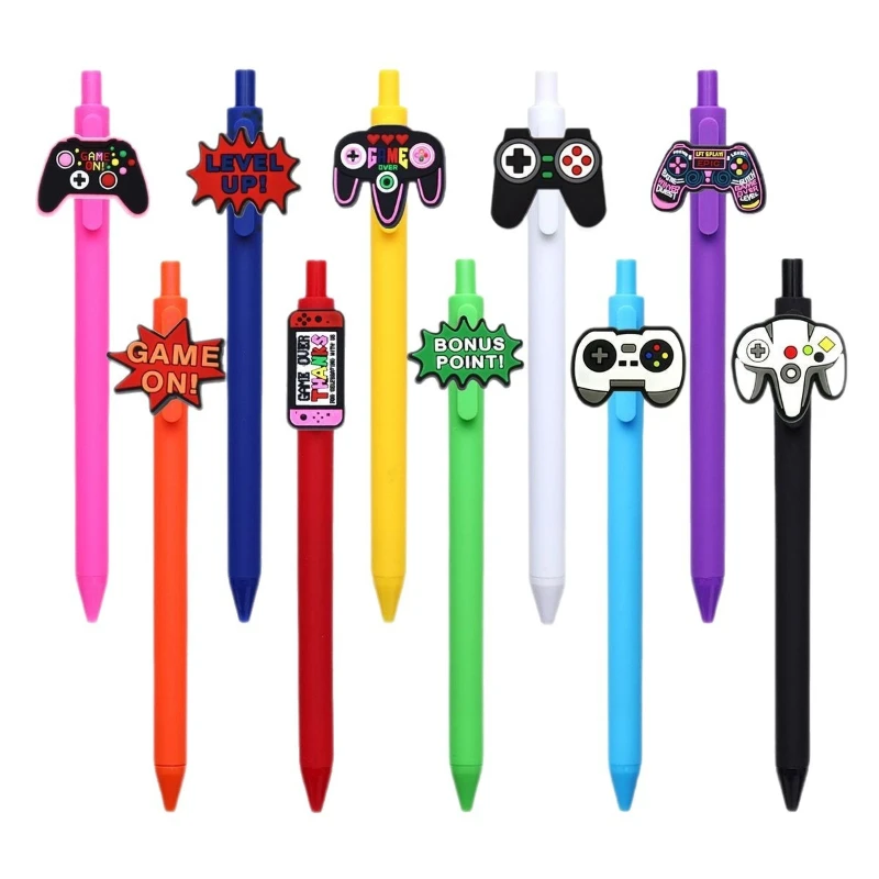 5/10Pcs Fun Ballpoint Pens, Game Controller Theme Retractable Pens, Student Adult Emotional Support Gift For Back To School