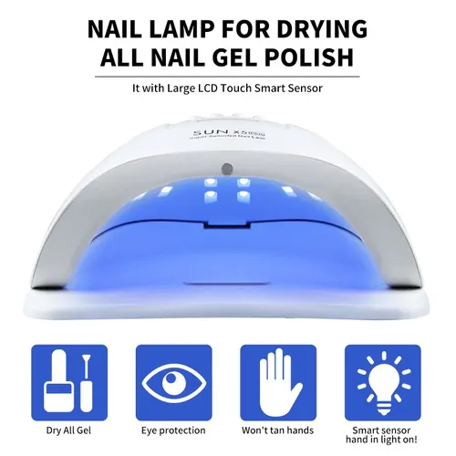 Imagen 2 del producto Lámpara LED de manicura SUN X5 MAX 45 LEDs, lámpara de uñas UV LED para uñas, esmalte de uñas, lámpara de gel para uñas