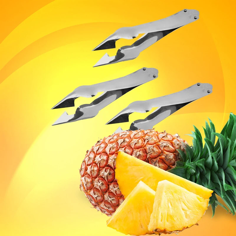 Strawberry Huller Fruit Peeler Pineapple Corer Slicer Cutter Stainless Steel Kitchen Knife Gadgets Pineapple Slicer Clips