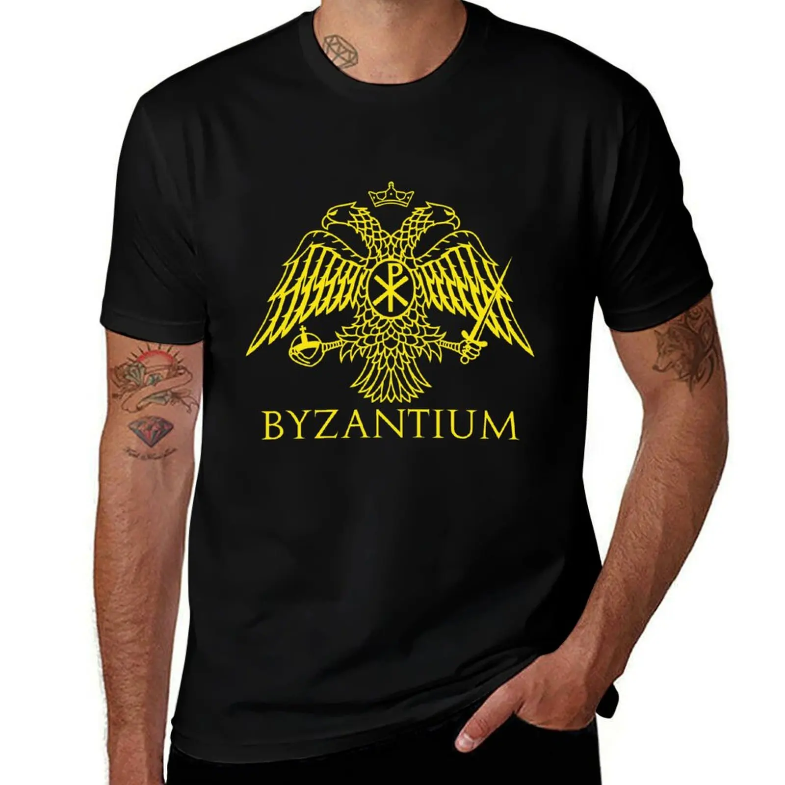 BYZANTIUM LOGO - Byzantine Empire's double headed eagle T-Shirt Basic Simple Casual Short Sleeve Tee