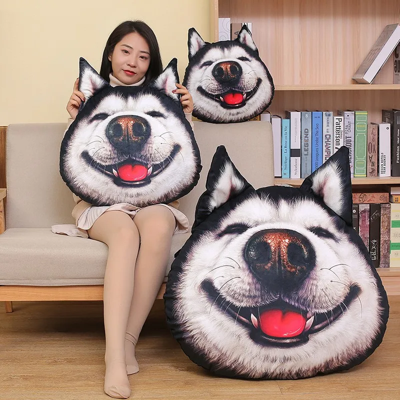 Creative husky throw pillows, dog plushies, funny dolls