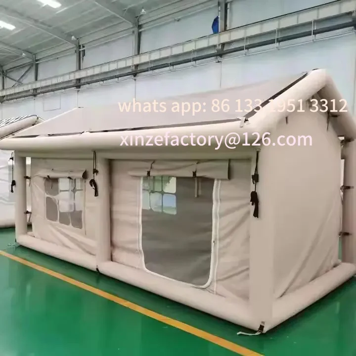

Customizable Manufacturer's Portable Inflatable House Air Tent Large Family UV-Resistant Waterproof Camping Tent with Insect Rep