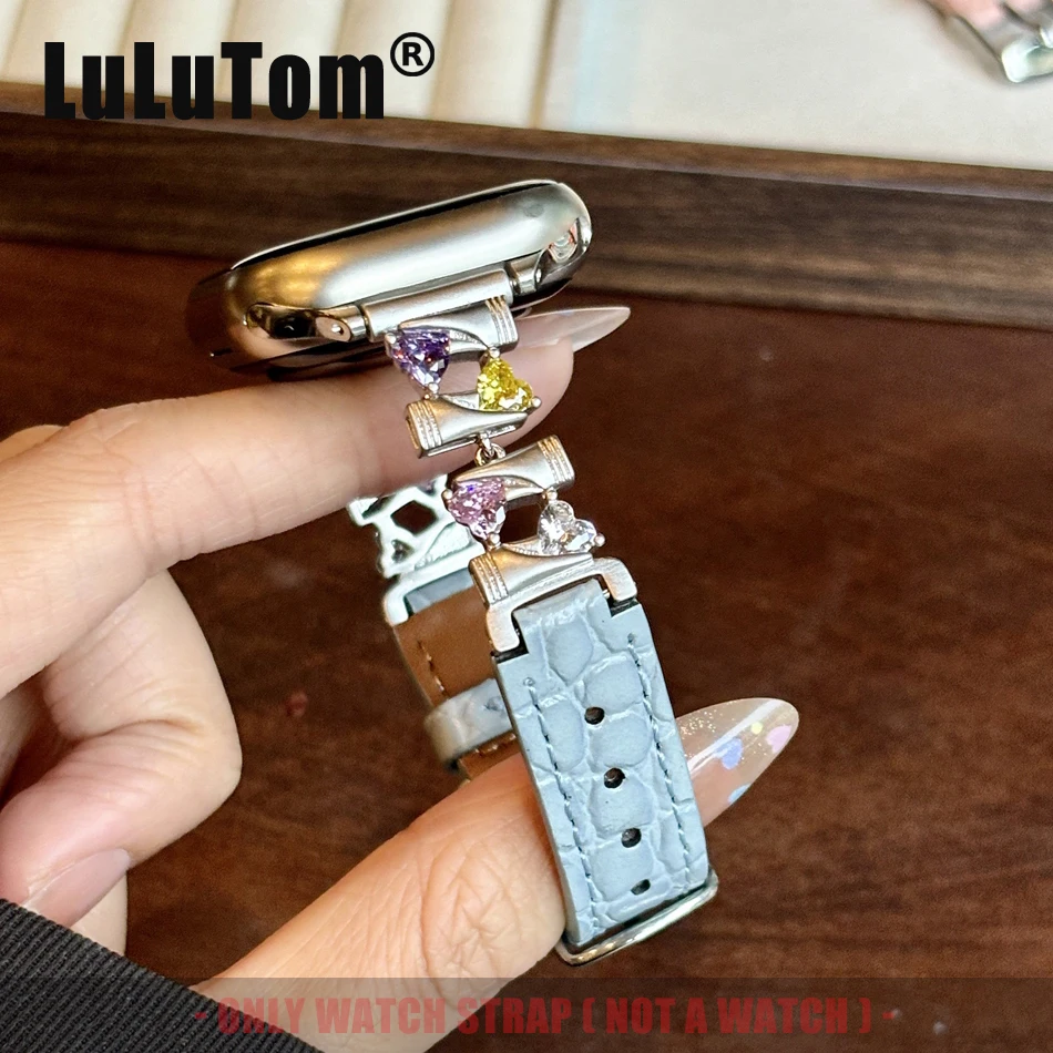 

Sweet Candy Style Strap For Apple Watch Series 11 10 9 8 7 6 5 SE UItra iWatch 49/46/45/44/42/41/40/38 mm Shiny Zircon Love Band