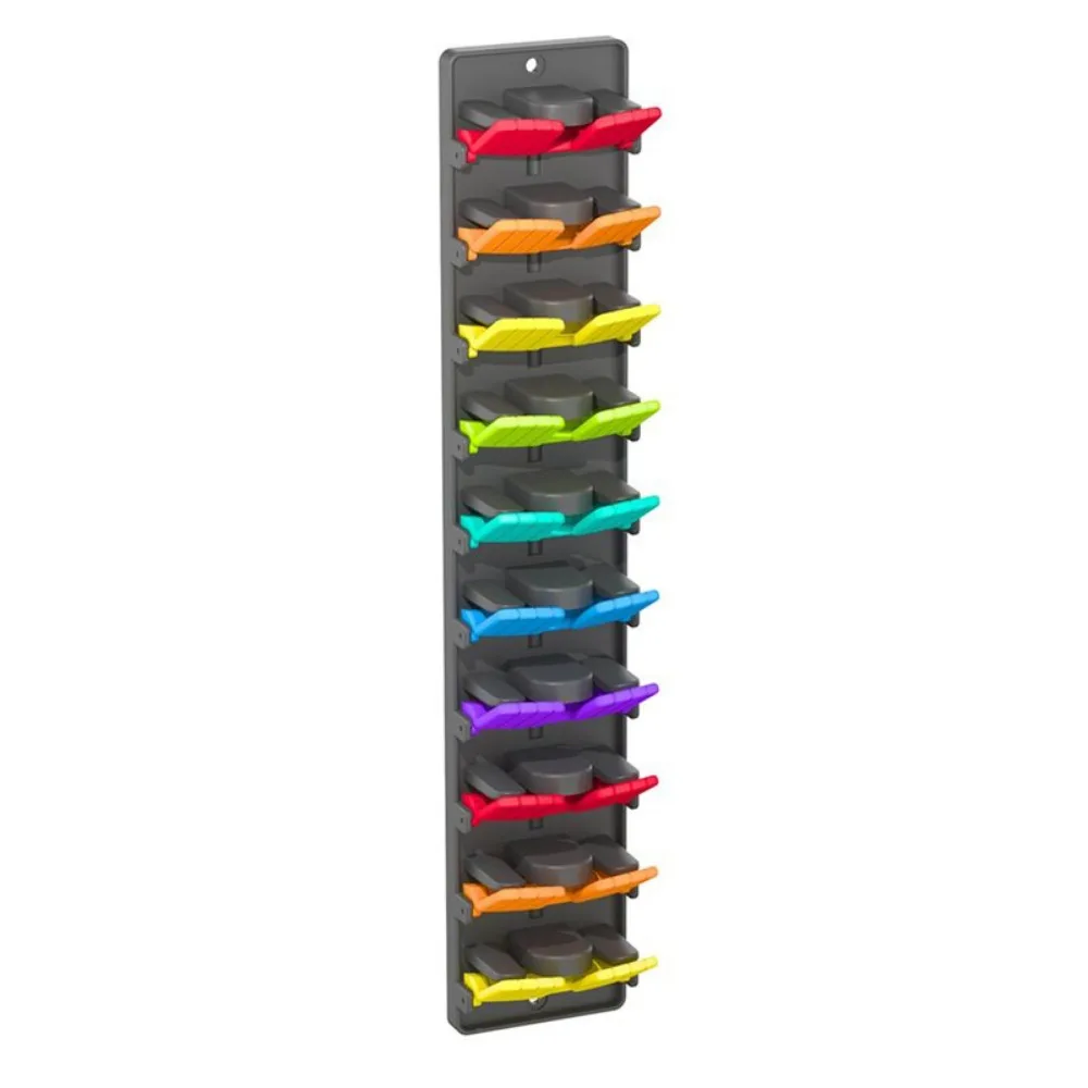 

Built-In Spring Clips Hat Display Rack Strong Adhesive Space Saving Wall Mounted Hat Rack Durable Sturdy Cap Storage Holder