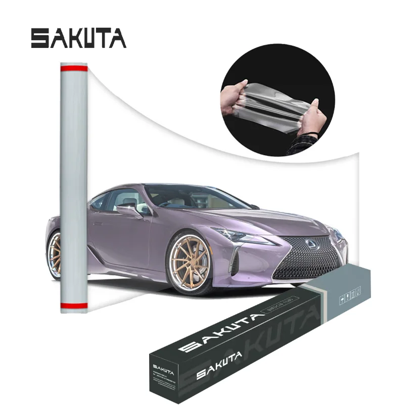 

SAKUTA W180 8,5 мил Skin Wrap Самоклеящаяся заводская устойчивая к царапинам детализация Стоимость автомобиля Авто ТПУ Краска Защитная пленка PPF