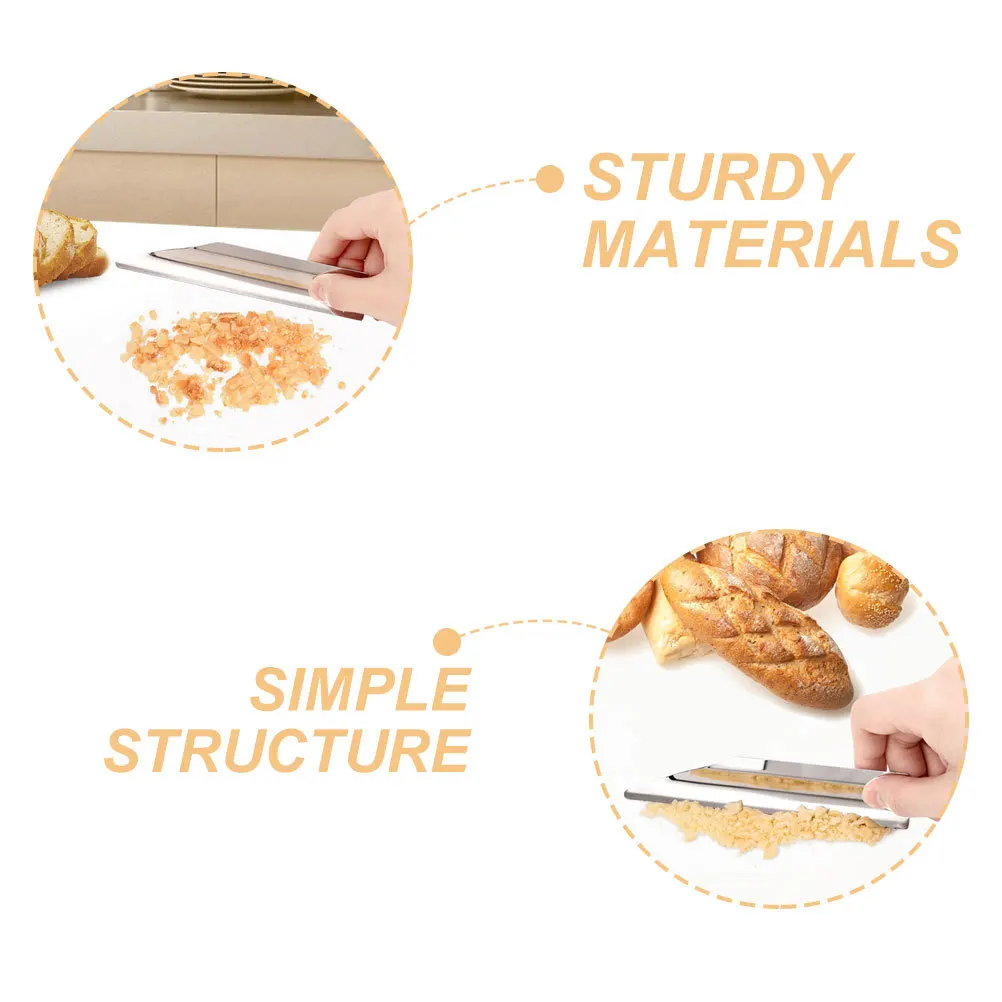 

2Pcs Stainless Steel Crumb Scraper Compact Portable Table Crumb Sweeper Efficient Cleaning Tool for Servers Bartenders