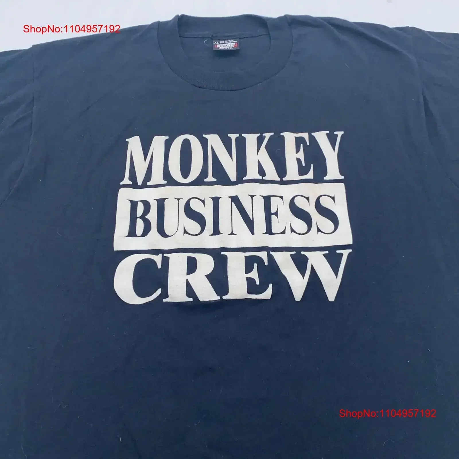 

Винтажная футболка MONKEY BUSINESS CREW 90-х годов L XL, забавная винтажная стираная повседневная уличная одежда, удобный стильный топ для повседневной носки