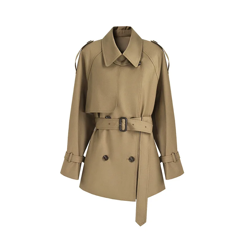 2025 Medium and Long Trench Coat Women's Spring and Autumn New Double-breasted Thin Women's Coat Coat