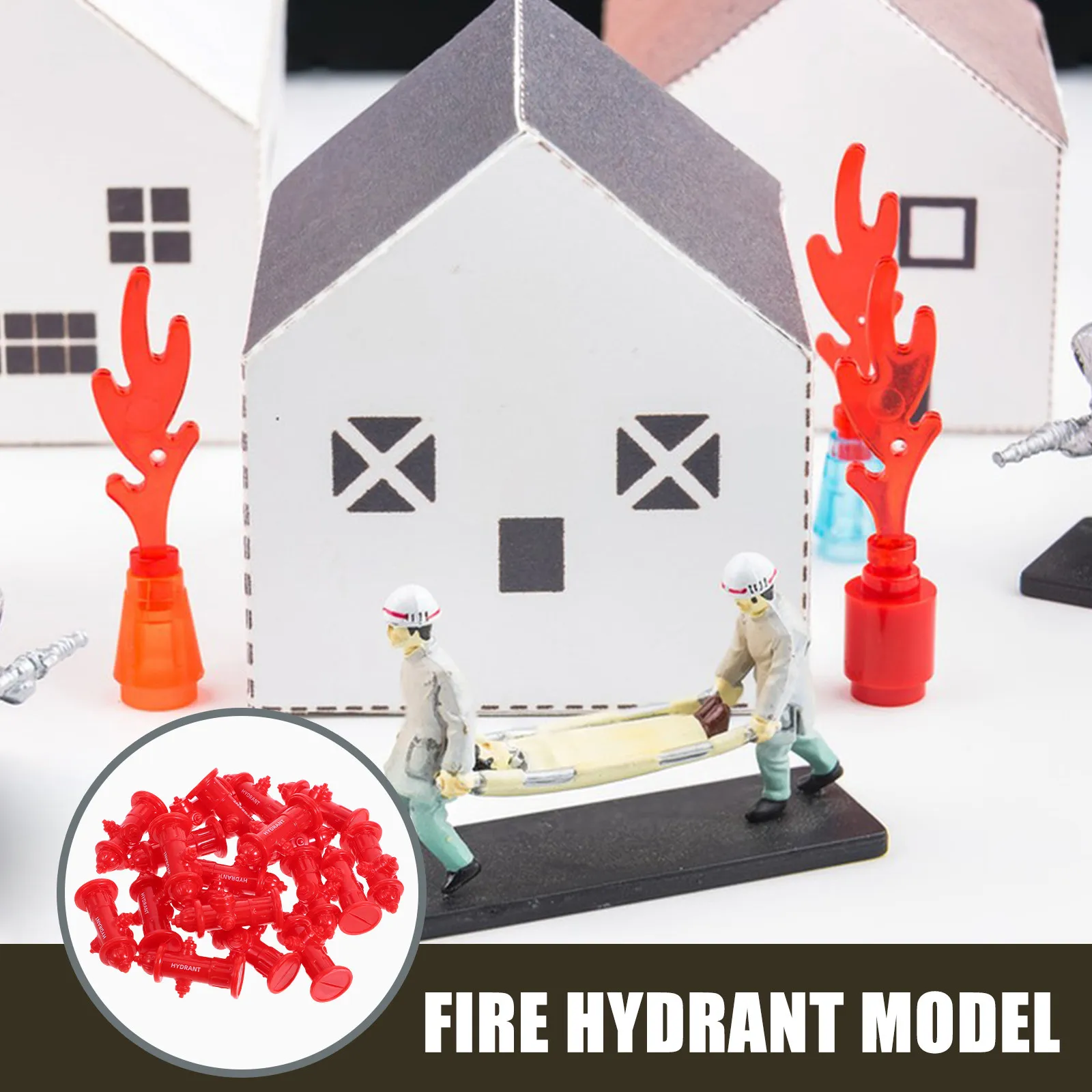 20Pcs Mini Fire Hydrant Figurines for Fairy Garden Bonsai Flowerpot Micro Landscape Indoor Outdoor Decor