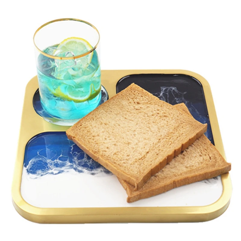 DIY Crystal Epoxy Resin Mold Mug Cup Breakfast Tray Dinner Plate Mirror Silicone Mold For Resin, Home Decoration