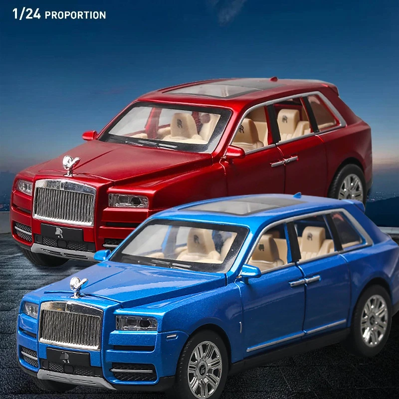 

Модель автомобиля Cullinan 1:24, роскошный внедорожник, имитационная модель из сплава, со звуком и светом, коллекционная серия, подарок для мальчика