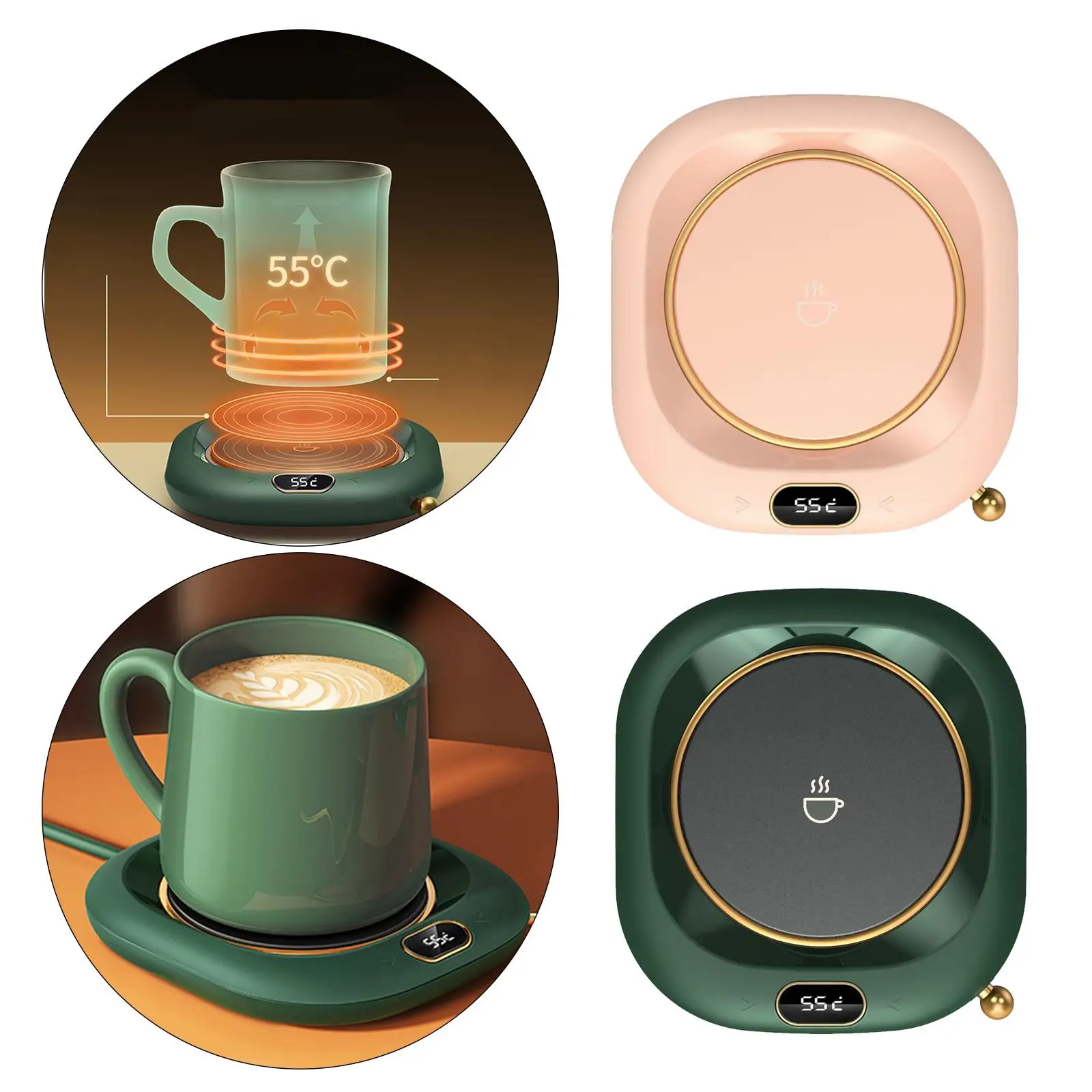 Smart Touch Control aquecedor de café elétrico, aquecedor quente, placa, manter chá, leite, bebida, casa, escritório