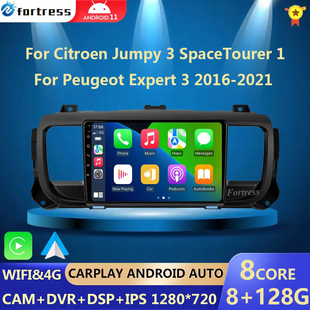 

Android Car GPS Navi Multimedia Player Car Stereo for Peugeot Expert 3 Citroen Jumpy 3 SpaceTourer 2016 2017- 2023 Radio