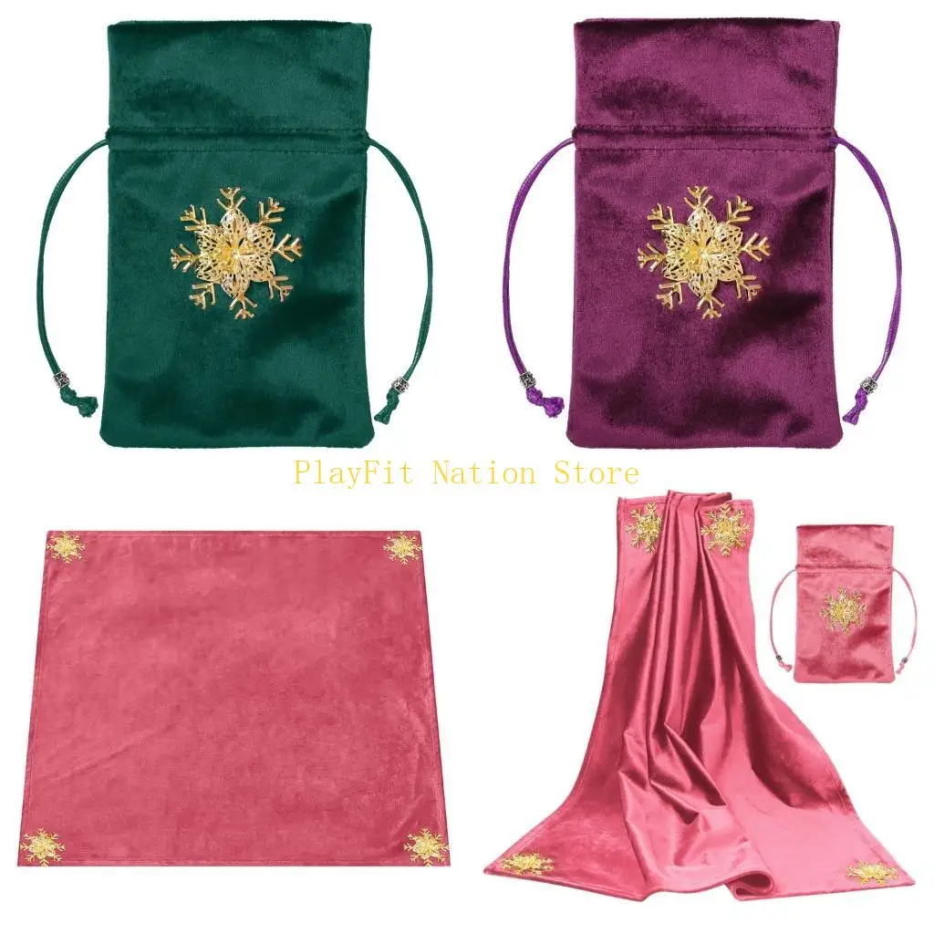 

242F Altar Tarot Tablecloth Small Tablecloth with Tarot Card 65x65cm