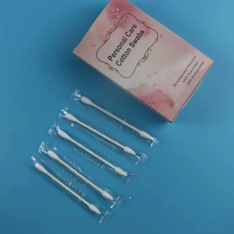 Natural Bamboo Swabs, Environmentally Friendly and Biodegradable, for Ear Cleaning and Make-up