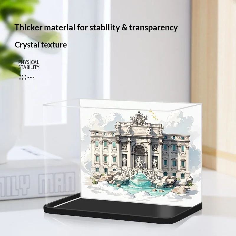 Suitable for LEGO 21062 Roman Wishing Fountain transparent acrylic display storage box toy building block storage dust cover