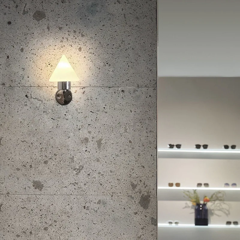 Minimalist Modern Small Wall Sconce, Simple Bedside Lamp for Bedroom, Decor Wall Light for Balcony Hallway Entry & Staircase