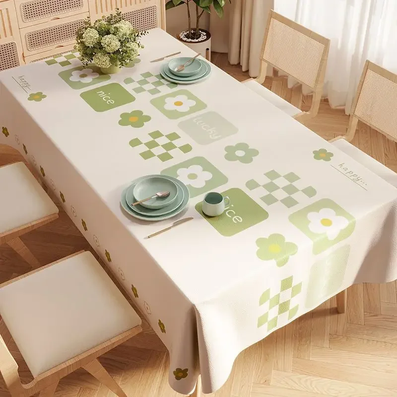 

Waterproof and Oilproof Anti-scald Non-washable Leather Small Fresh Coffee Table Tablecloths