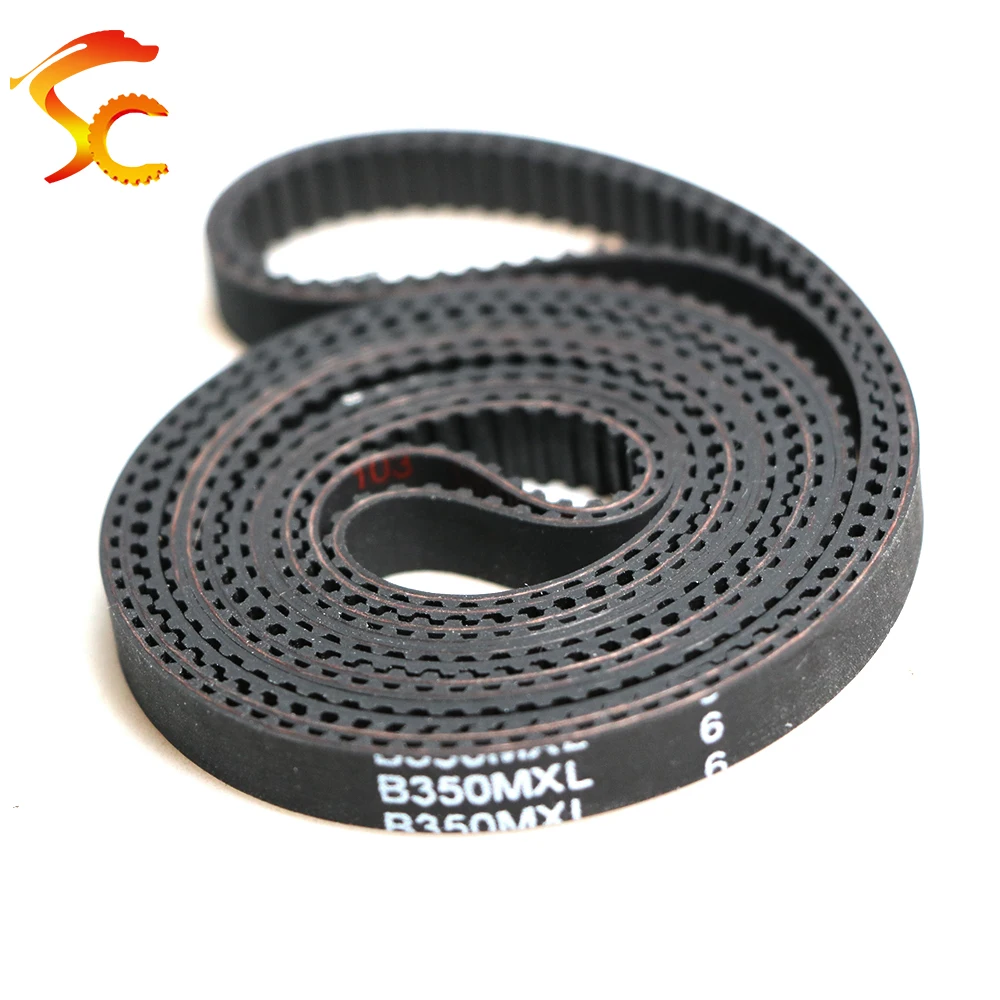 MXL Timing Belt length 363-400mm Small Pitch, High Tensile Strength,used in transmission systems for DIY or 3D printers, etc
