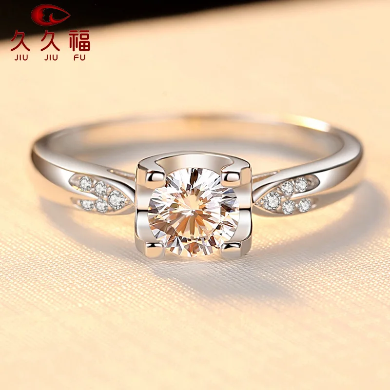 Exquisite Bull Head Minimalist Ring for Women,PT950 Platinum Matching 0.5 Carat Moissanite,with smooth polish and lasting luster